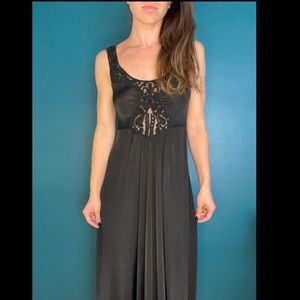 Free People Floor Length Black Dress